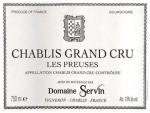 Domaine Servin - Chablis Grand Cru Les Preuses 2022 (750)