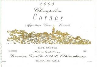 Domaine Courbis Cornas Champelrose 2013 (750ml) (750ml)