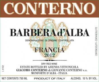 Giacomo Conterno Barbera D'alba Vigna Francia 2017 (750ml) (750ml)